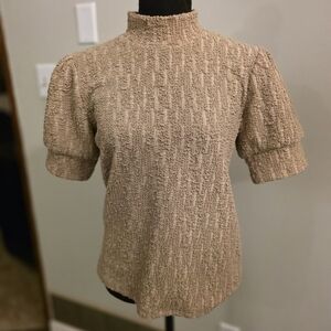 Textured Tan Women's Top
